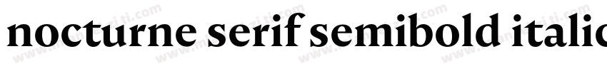 nocturne serif semibold italic字体转换